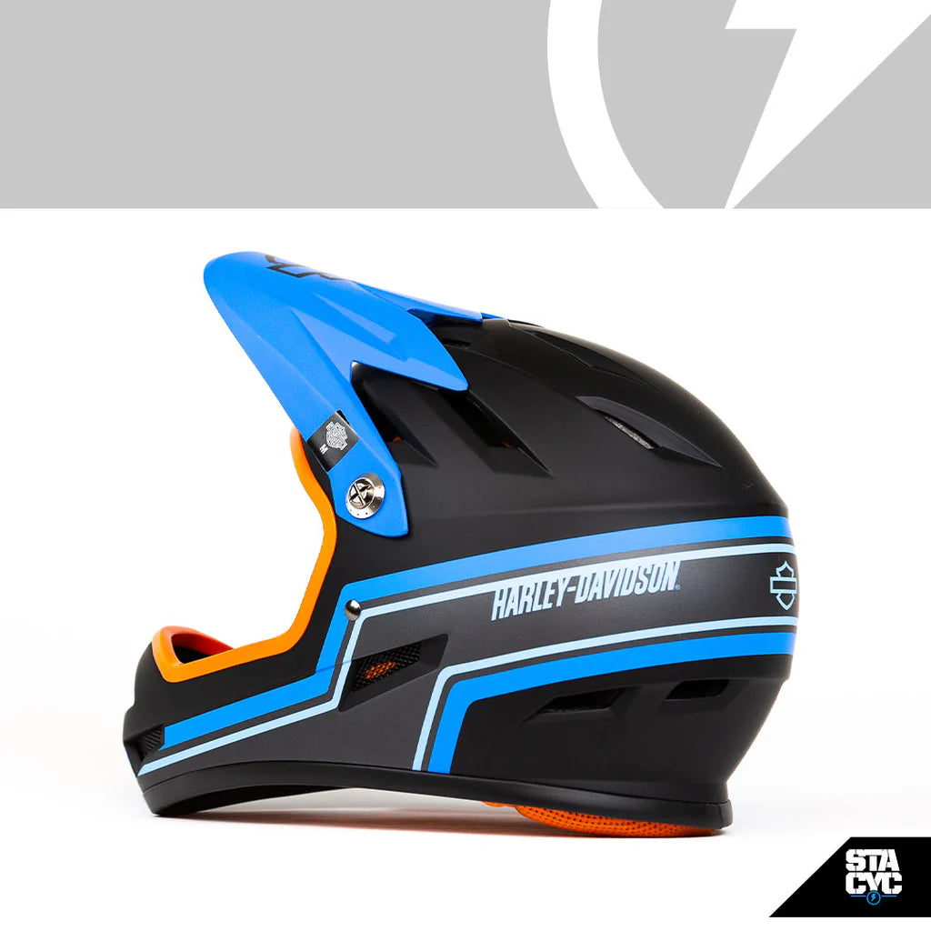 H-D SANCTION HELMET BLK/BLU SM