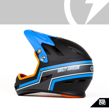 H-D SANCTION HELMET BLK/BLU MD