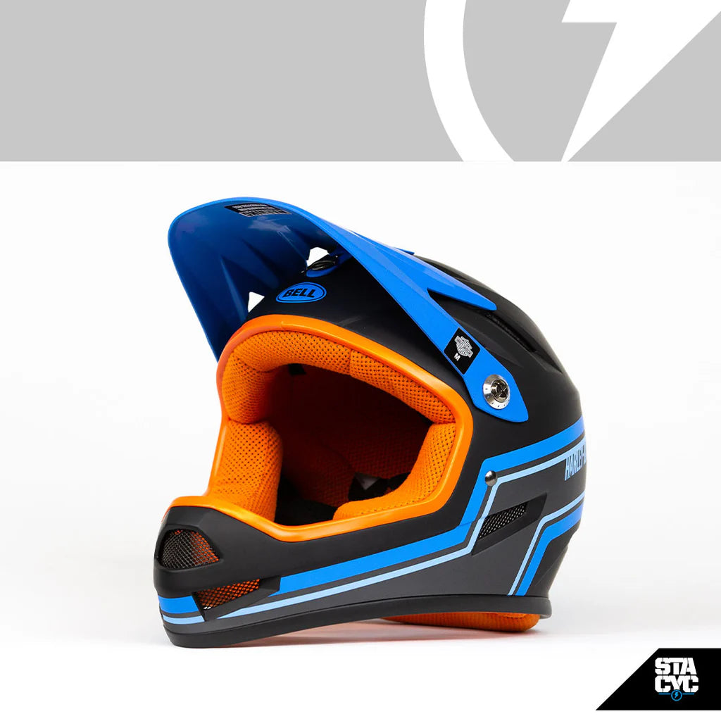 H-D SANCTION HELMET BLK/BLU SM